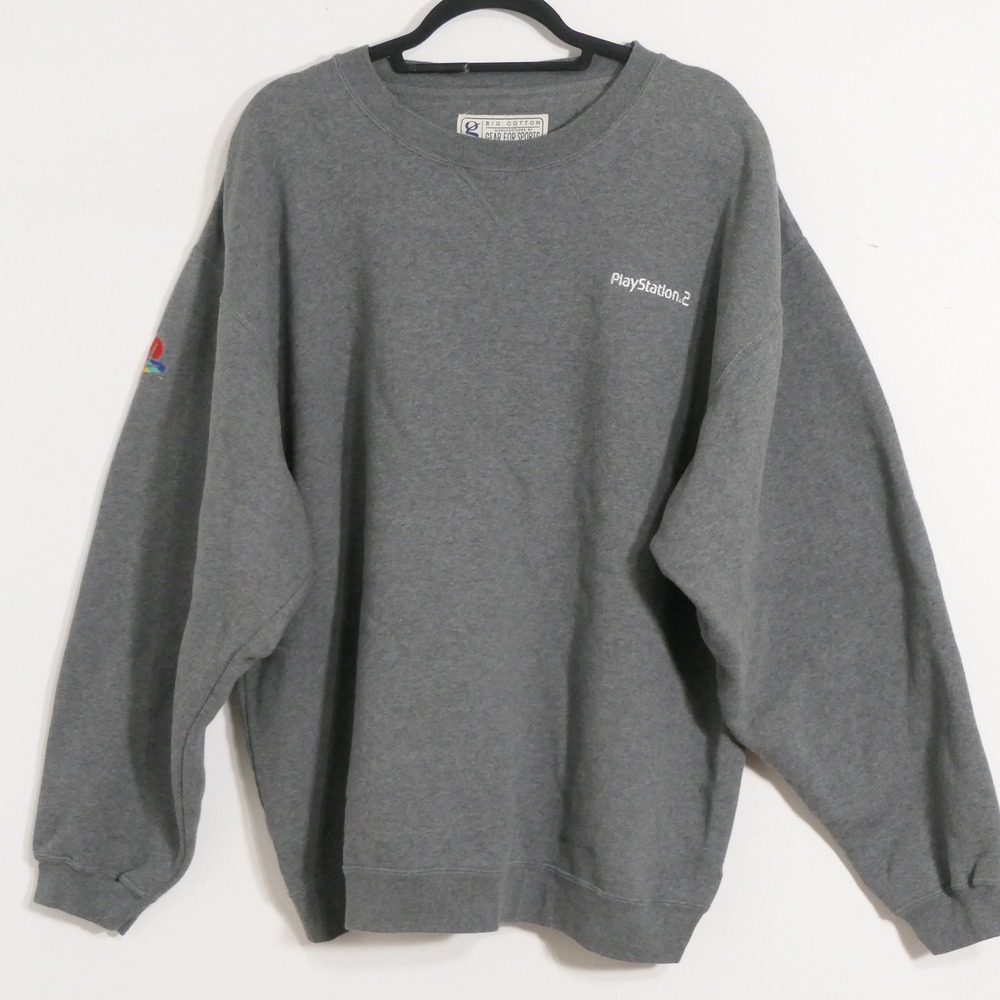 Gear For Sports Sweatshirt XXL Gray Vintage Playstation 2 Gaming Logo PS2 Y2K